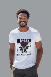 Blessed Life Graphic Tshirt - White