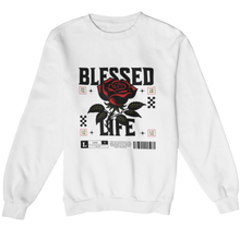 Load image into Gallery viewer, Blessed Life Crewneck Sweatshirt - White