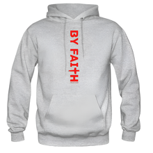 Load image into Gallery viewer, Grey By Faith Hoodie Red Logo - Unisex