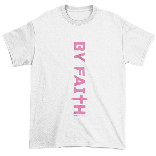 White By Faith Shirt Pink Logo - Unisex