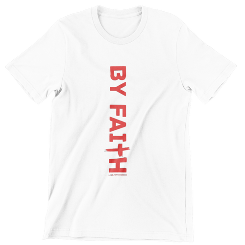 White By Faith Shirt Red Logo - Unisex