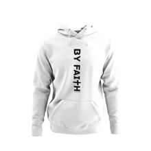 Load image into Gallery viewer, White By Faith Hoodie Black Logo - Unisex