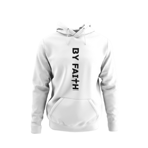 White By Faith Hoodie Black Logo - Unisex