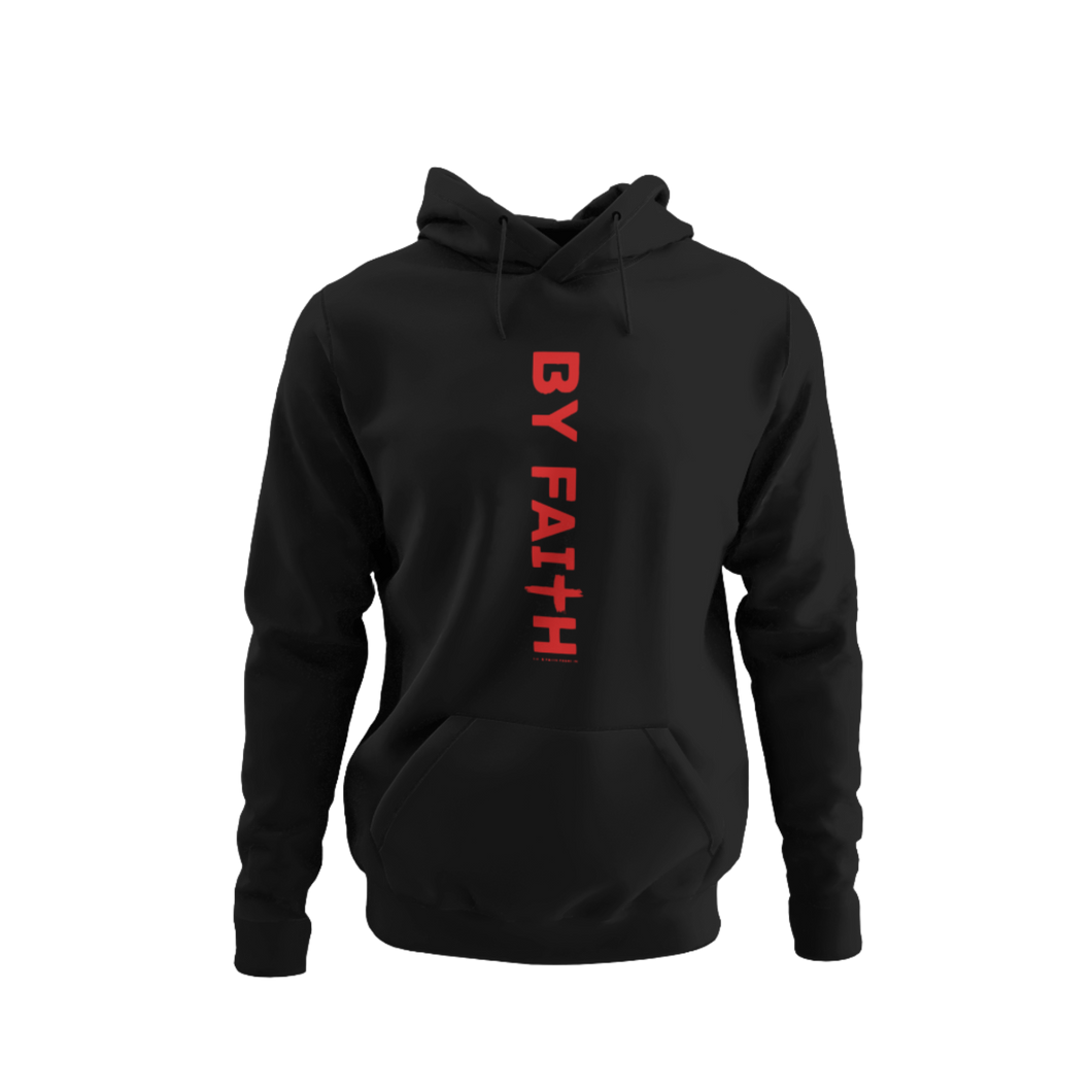 Black By Faith Hoodie Red Logo - Unisex