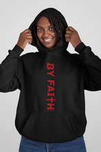 Load image into Gallery viewer, Black By Faith Hoodie Red Logo - Unisex