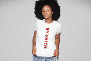 White By Faith Shirt Red Logo - Unisex